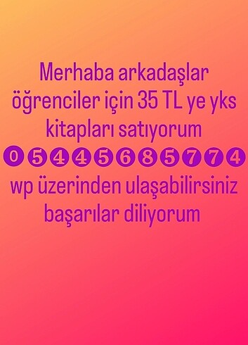 Yks kitapları 35 tl 