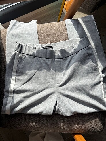 Zara yani şeritli kumas pantolon