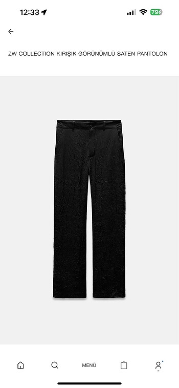 Zara zara saten pantolon