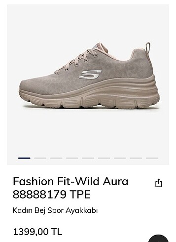 Skechers bej spor ayakkabı