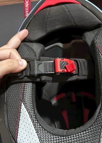 Mavi güneş vizörlü Motosiklet kaskı s beden - Görsel 12