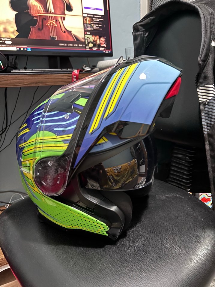 Mavi güneş vizörlü Motosiklet kaskı s beden - Görsel 2