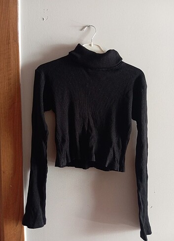 s Beden Balıkçı Yaka Crop Bluz 
