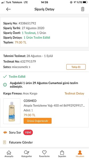 La Roche Posay Cosmed yüz temizleme yağı