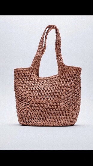 Zara tote örgü çanta