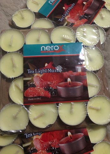 Beyaz Tealight Mum Seti - Görsel 2