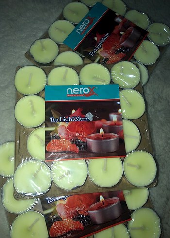 Beyaz Tealight Mum Seti - Görsel 3