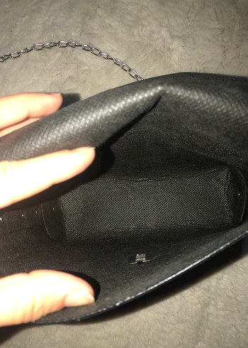 Tokalı Siyah Deri Kadın Çanta - Görsel 4