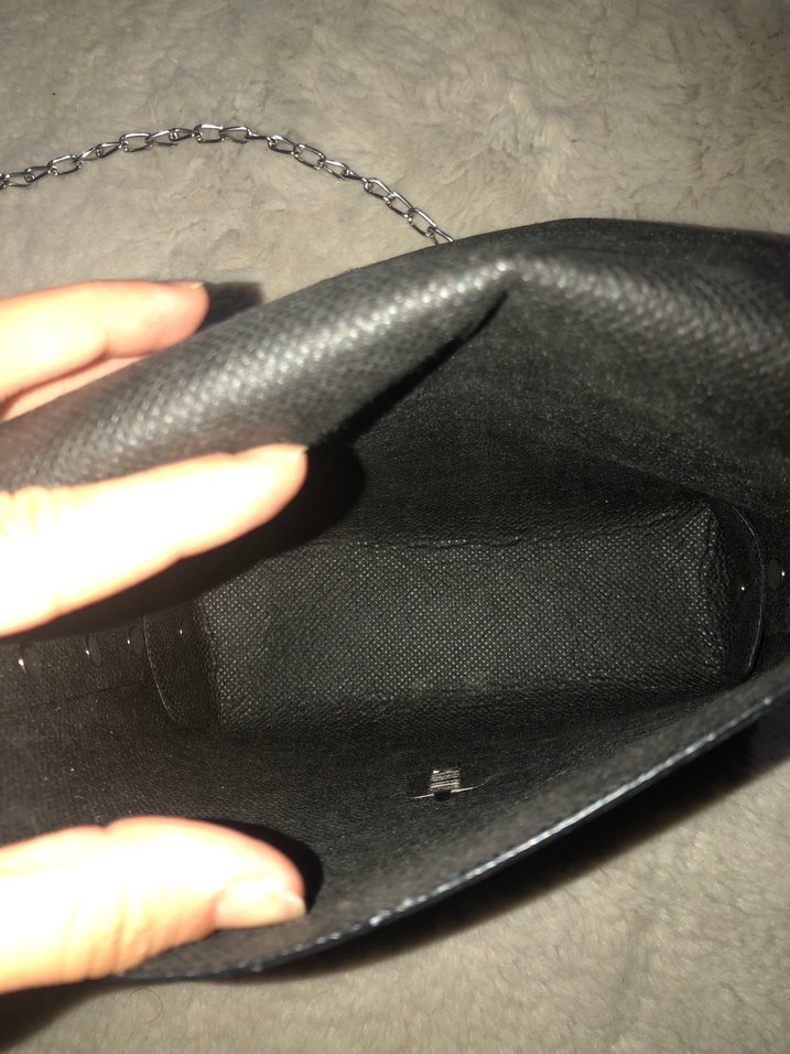 Tokalı Siyah Deri Kadın Çanta - Görsel 4