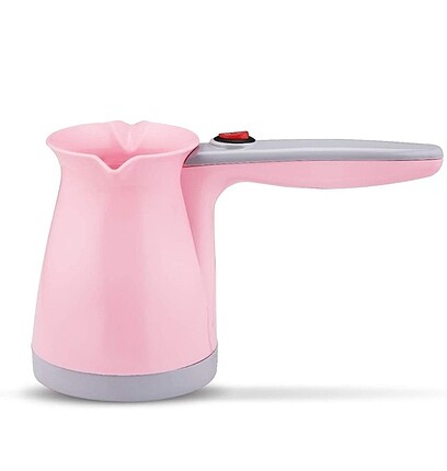 Cezve Pembe Elektrikli Türk Kahvesi Makinesi