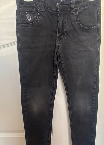 USPA 7-8 yaş Erkek Çocuk Siyah Regular Fit Denim Pantolon