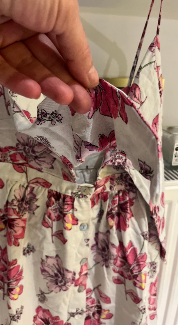 Çiçek Desenli, Düğmeli Uzun Bohem Elbise - Görsel 4