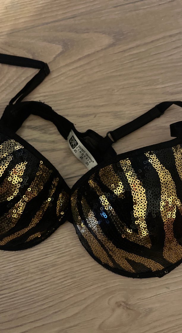 Altın Zebra Desenli Mini Bralet - Görsel 2