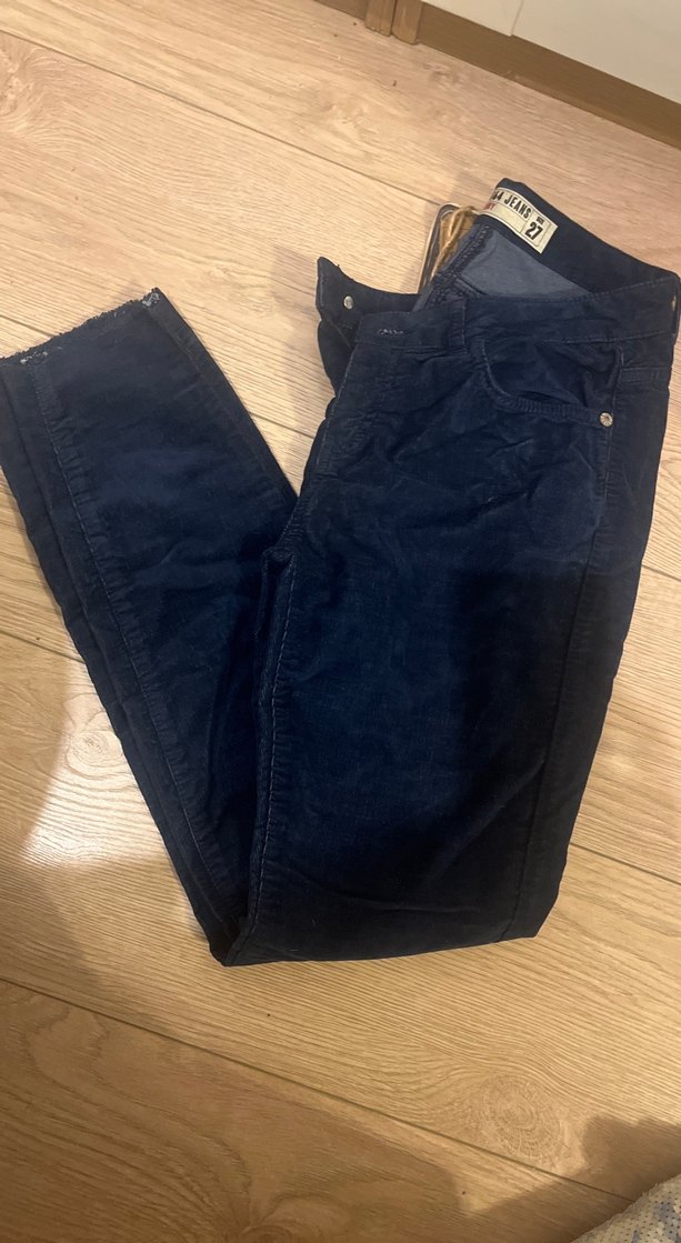 Lacivert Kadın kaddife Pantolon - Görsel 5