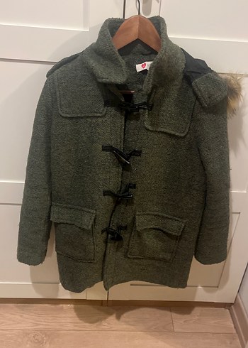 Yeşil Kürklü Kadın Kışlık Uzun Ceket - Görsel 3