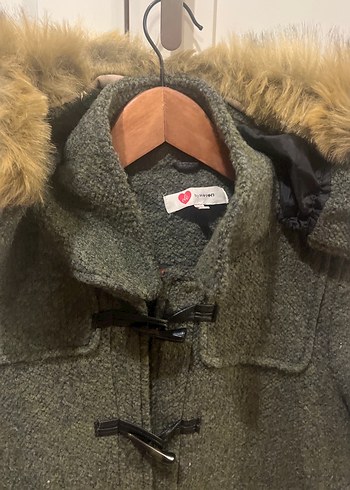 Yeşil Kürklü Kadın Kışlık Uzun Ceket - Görsel 6