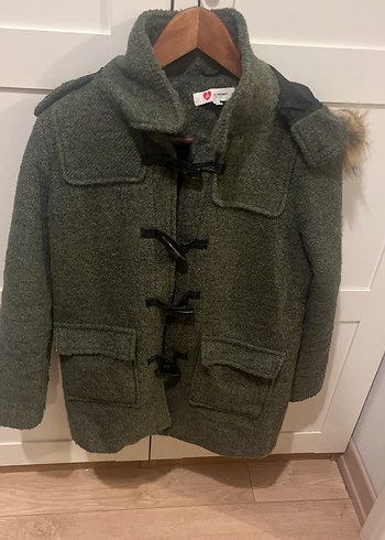 Yeşil Kürklü Kadın Kışlık Uzun Ceket - Görsel 4