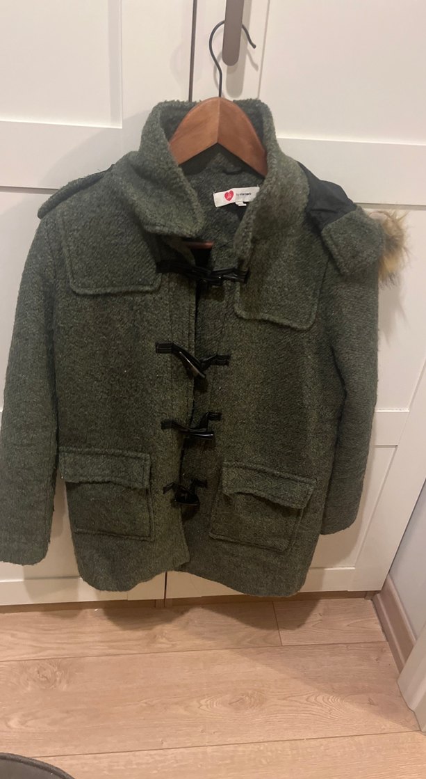 Yeşil Kürklü Kadın Kışlık Uzun Ceket - Görsel 4