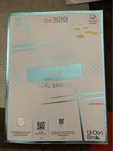 AYT Fizik Üç Dört Beş Yayınları Soru Bankası
