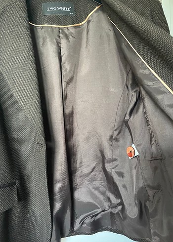 Kahverengi Düğmeli Kadın Blazer Ceket - Görsel 3