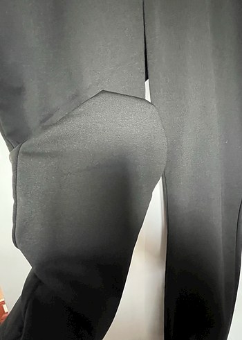 Düz Siyah Kadın Tayt - Görsel 2