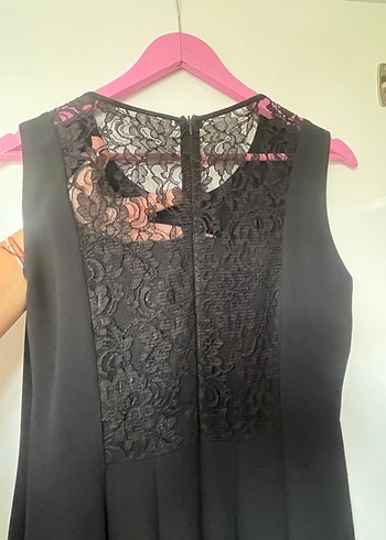 Sıfır Kol dantel detaylı özel gün elbisesi - Görsel 4