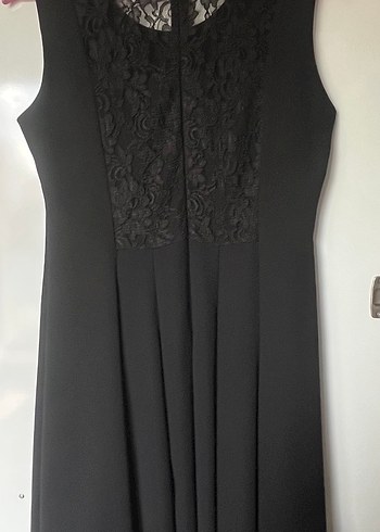 Sıfır Kol dantel detaylı özel gün elbisesi - Görsel 3