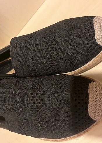 Siyah Örgü Detaylı Kadın Espadril - Görsel 3