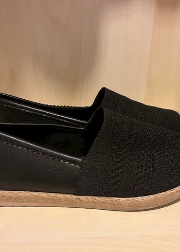 Siyah Örgü Detaylı Kadın Espadril - Görsel 2