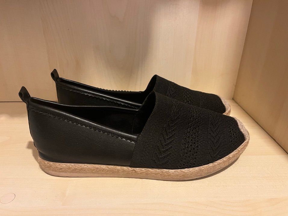 Siyah Örgü Detaylı Kadın Espadril - Görsel 2