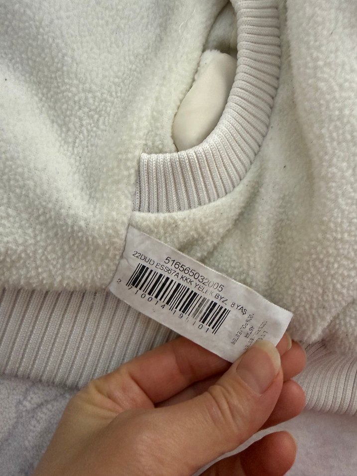 Beyaz Kapüşonlu Kız Yeleği - Görsel 5