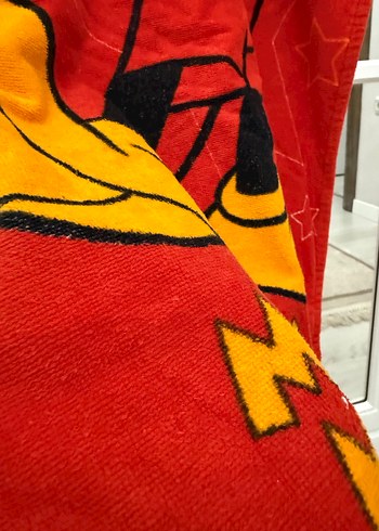 Kırmızı Mickey Mouse Baskılı Çocuk Bornozu - Görsel 2