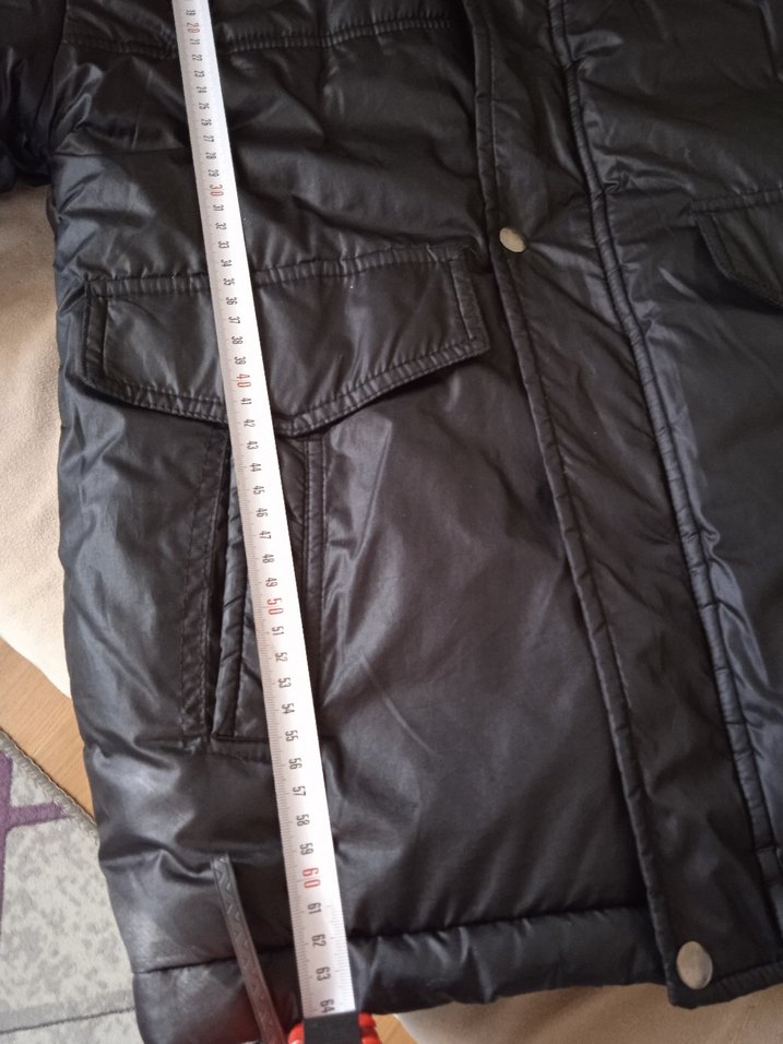 Erkek Çocuk Siyah Kürklü Streetwear Kaban - Görsel 5