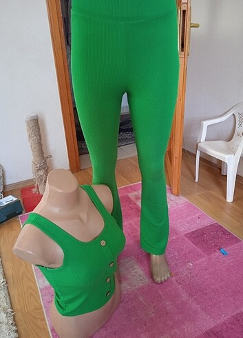 m Beden Fitilli crop takim