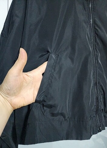 38 40 beden kapüşonlu fermuarlı ceket - Görsel 4