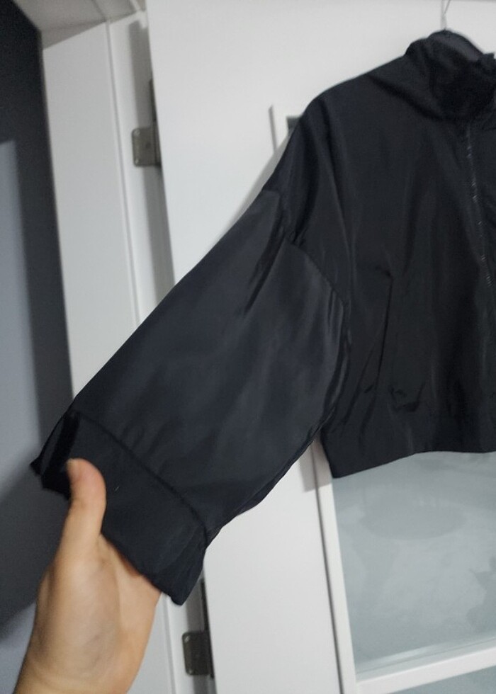 38 40 beden kapüşonlu fermuarlı ceket  - Görsel 2