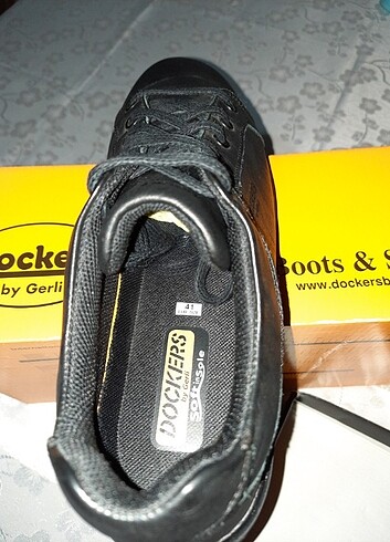 41 Beden siyah Renk Dockers Siyah Deri Ayakkabı
