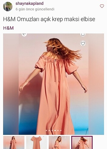 m Beden H&m somon elbise