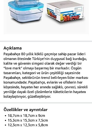  Beden beyaz Renk !!! Paşabahçe Gourmet 3'lü Kare Cam Saklama Kabı 