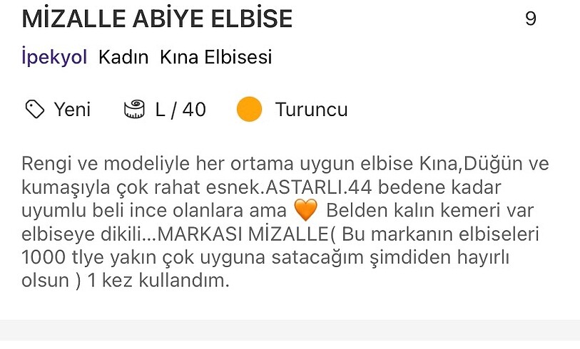 xl Beden ABİYE ELBİSE