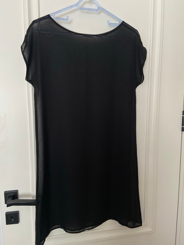 Siyah Transparan Pareo/Plaj Elbisesi - Görsel 3