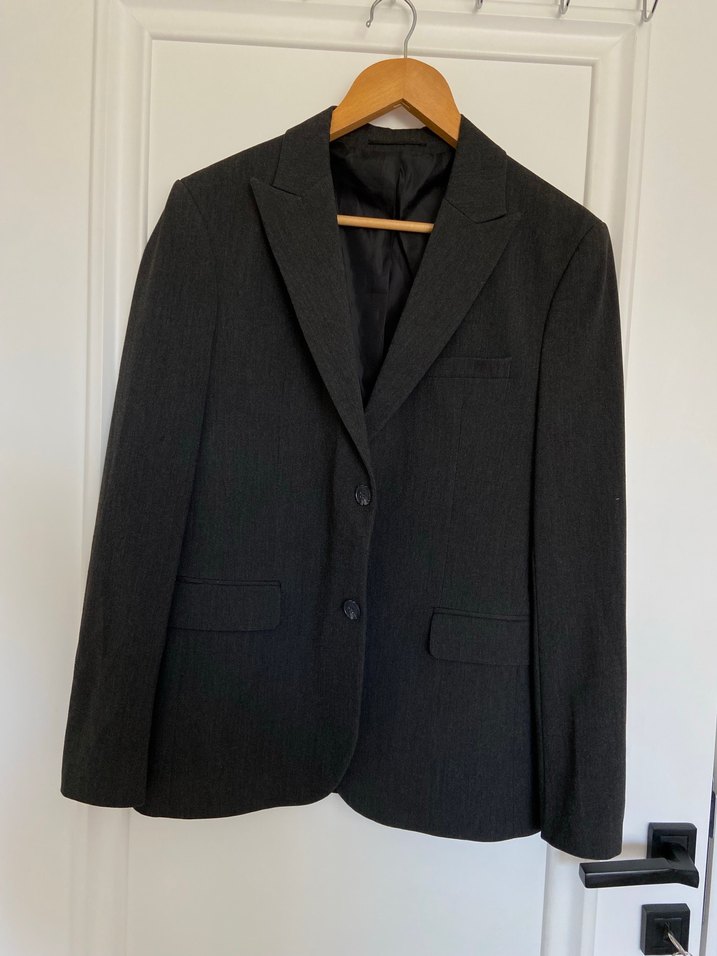 Gri Düğmeli Erkek Ofis Takım Ceketi - Görsel 2