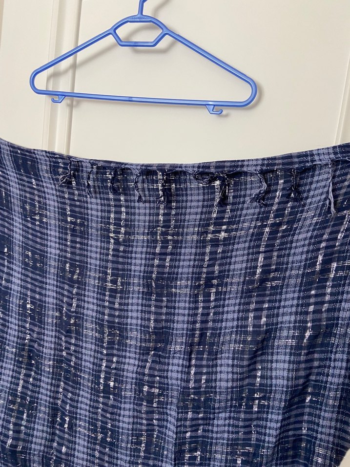 Kadın Mavi Bohem Bağlamalı Şal/Atkı/Fular - Görsel 2