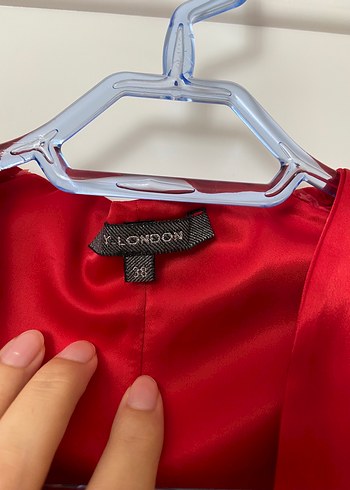 Kırmızı Saten Uzun Kollu Bolero - Görsel 2