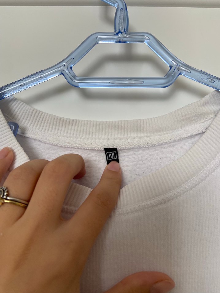 Beyaz Baskılı Uzun Kollu Sweatshirt - Görsel 3