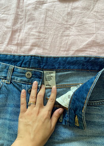 H&M Mavi Düğmeli Erkek Şort