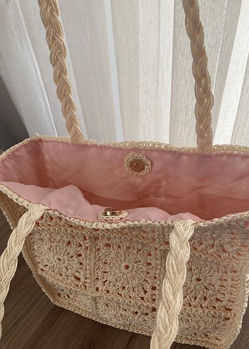 Stradivarius Dantel Detaylı Örgü Bohem Kadın Çanta