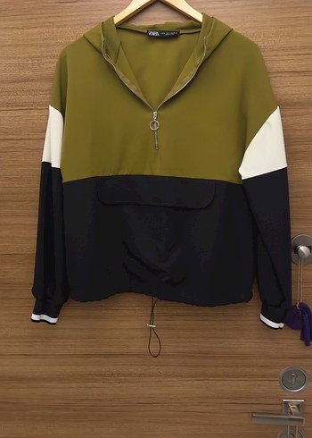 Kadın Kapüşonlu Fermuarlı Sweatshirt ZARA