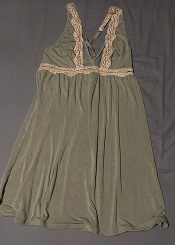 V Yaka Askılı Hamile ve Emzirme Gecelik SATILDI - Görsel 3