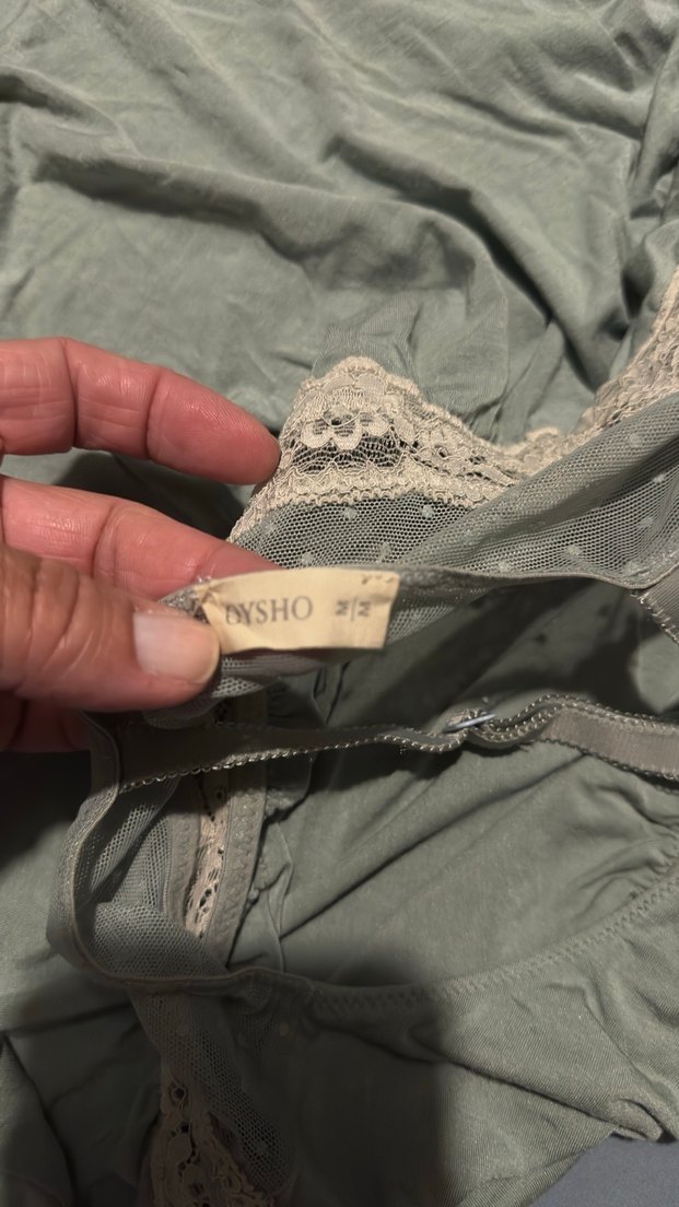 V Yaka Askılı Hamile ve Emzirme Gecelik SATILDI - Görsel 2